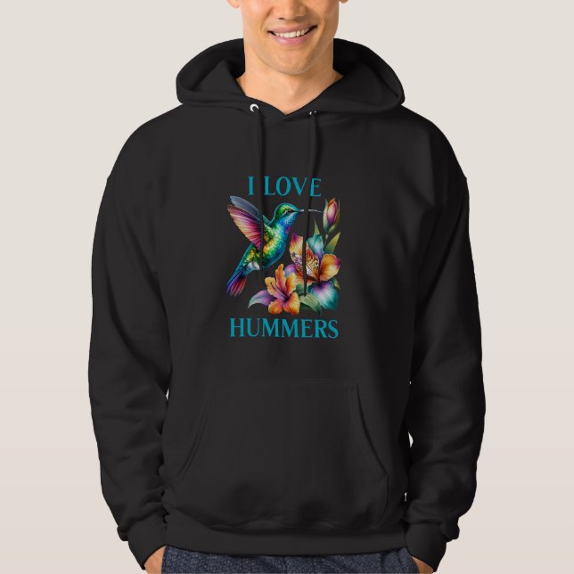 Veste À Capuche J'adore le colibri Hummers (Devant)