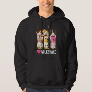 Veste À Capuche J'adore le cône de milkshake au chocolat dessert s