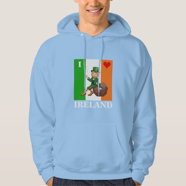 Veste À Capuche J'adore le sweat-shirt d'Irlande (Devant)