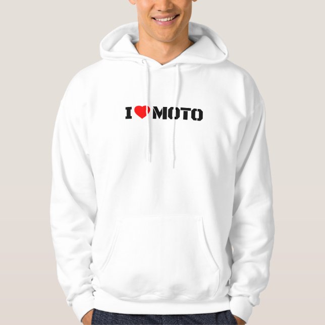 Veste À Capuche J'adore le sweat-shirt moto (Devant)