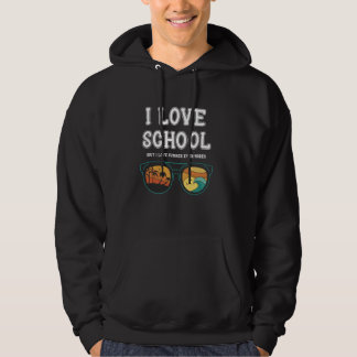 Veste À Capuche J'adore l'école Drôle Dernier Jour d'école Vacance