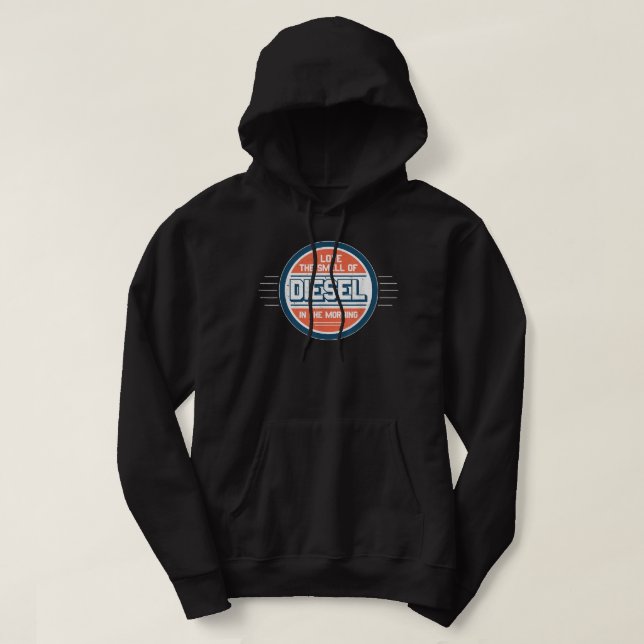 Veste À Capuche J'adore l'odeur du diesel au matin (Design devant)