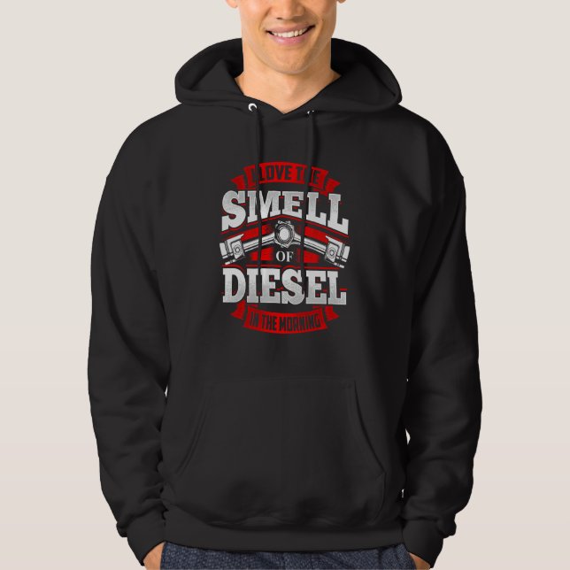 Veste À Capuche J'adore l'odeur du diesel dans la conduite matinal (Devant)