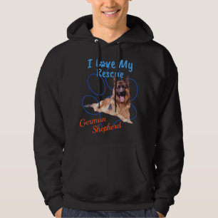 Veste À Capuche J'adore mon chien de sauvetage allemand cool adopt