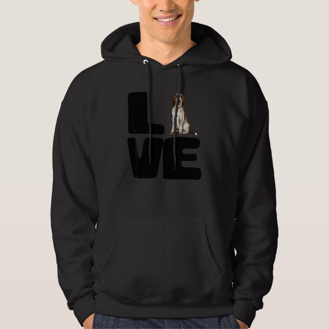 Veste À Capuche J'adore mon chien Spinoni Italiani (Devant)