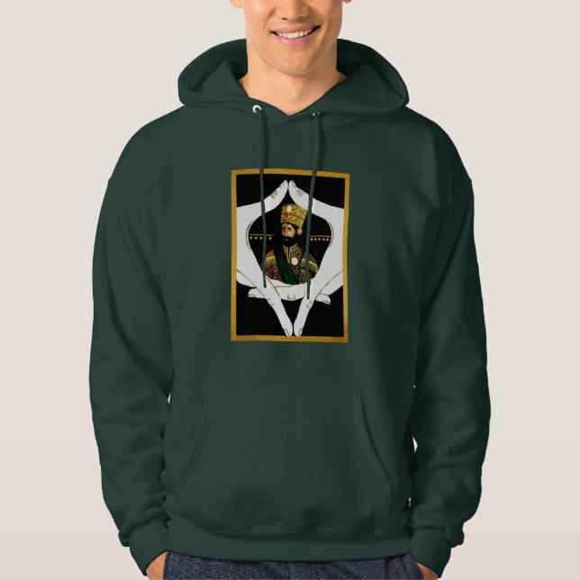 Veste À Capuche Jah Rasta Reggae Haile Selassie Hoodie (Devant)