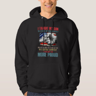 Veste À Capuche J'ai appris à mon fils à se défendre Drapeau améri