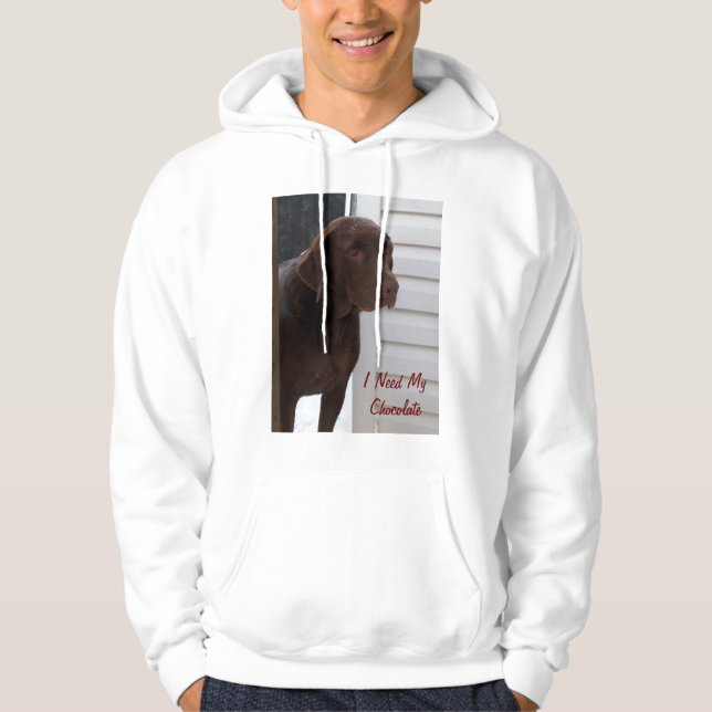 Veste À Capuche J'ai besoin de mon chocolat (Devant)