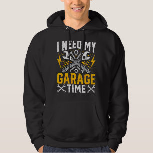 Veste À Capuche J'Ai Besoin De Mon Garage Temps Machiniste Auto Mé