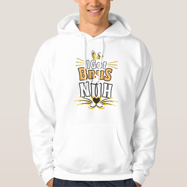 Veste À Capuche J'ai des buns, Hun Lapin (Devant)