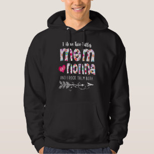 Veste À Capuche J'Ai Deux Titres Maman Et Nonna Femmes Décor Flora