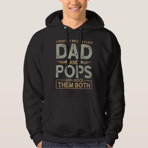 Veste À Capuche J'Ai Deux Titres Papa Et Pops Men Retro Décor Gra