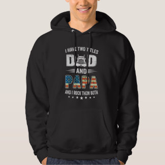 Veste À Capuche J'Ai Deux Titres Papa & Papa Us Flag Trucker Papa 