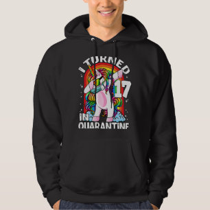 Veste À Capuche J'Ai Eu 17 Ans En Quarantaine Dabbing Unicorn 17th
