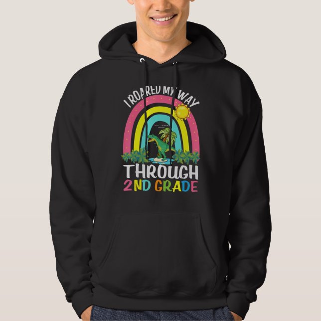 Veste À Capuche J'Ai Fait Du Roulage À Travers Le Dinosaure De 2E  (Devant)