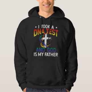 Veste À Capuche J'ai fait un test ADN et Dieu est mon père humour 