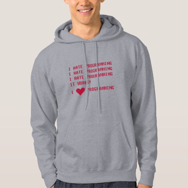 VESTE À CAPUCHE J'AI LA PROGRAMMATION DE HAINE (Devant)