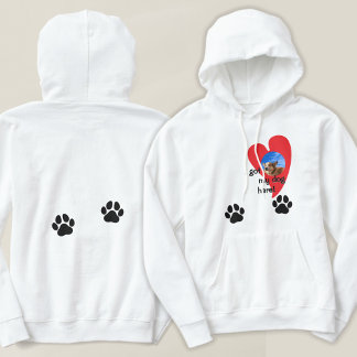 Veste À Capuche J'ai mon chien ici ! Photo personnalisée
