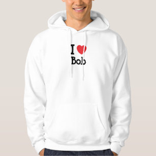 Veste À Capuche J'aime Bob coeur personnalisé