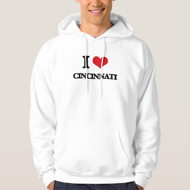 Veste À Capuche J'aime Cincinnati (Devant)