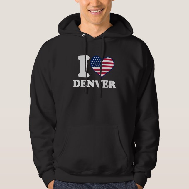 Veste À Capuche J'aime Denver I heart Denver (Devant)