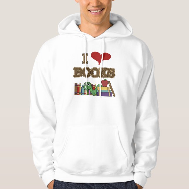 Veste À Capuche J'aime des livres (Devant)