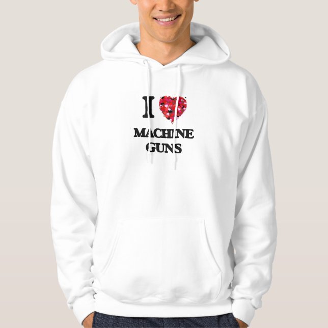 Veste À Capuche J'aime des mitrailleuses (Devant)