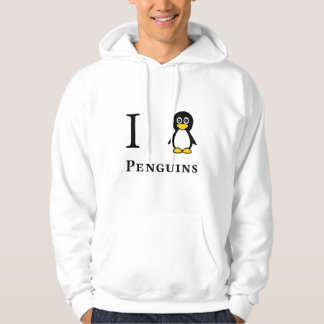 Veste À Capuche J'aime des pingouins