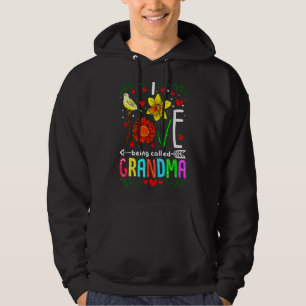 Veste À Capuche J'Aime Être Appelée Grandma Mimi Nana Gigi Flower