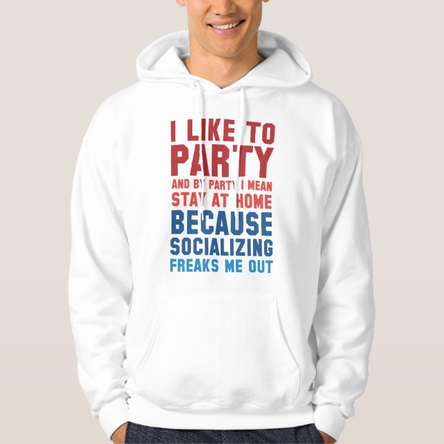 Veste À Capuche J'Aime Faire La Fête (Devant)
