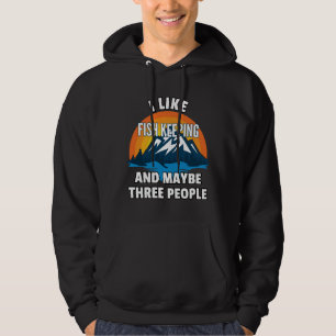 Veste À Capuche J'Aime Garder Du Poisson Et Peut-Être Trois Person
