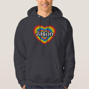 Veste À Capuche J'aime Jason. Je t'aime Jason. Cœur