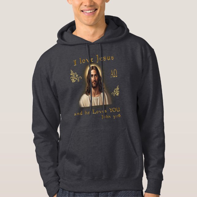 Veste À Capuche J'aime Jésus (Devant)