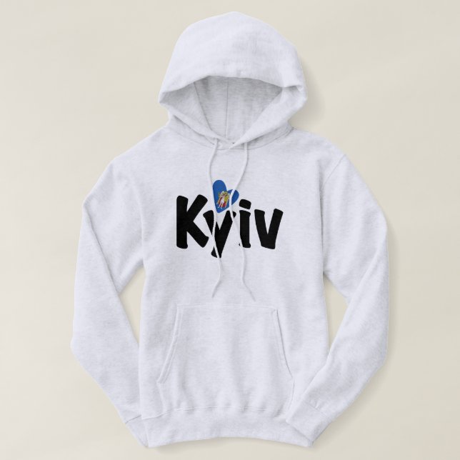 Veste À Capuche J'Aime Kiev, У к р а ї н а, Ukraine (Design devant)