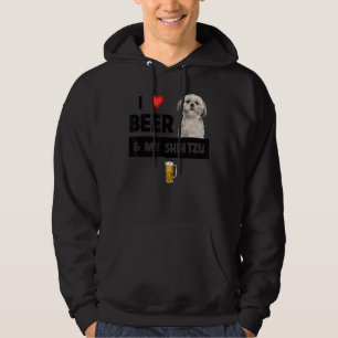 Veste À Capuche J'Aime La Bière Et Mon Chien Chien Chien Chien Tzu