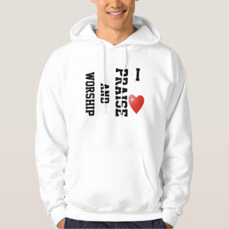 Veste À Capuche J'aime la chemise de capot d'éloge et de culte