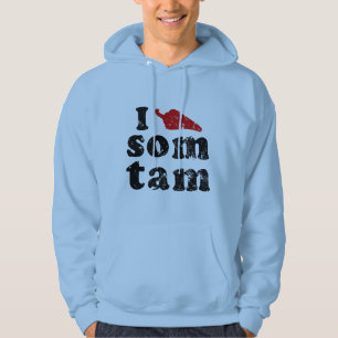 Veste À Capuche J'aime la nourriture thaïlandaise d'Isaan de ❤ de