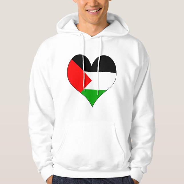 Veste À Capuche J'aime la Palestine (Devant)
