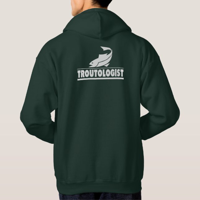 Veste À Capuche J'aime la pêche à la truite (Dos)