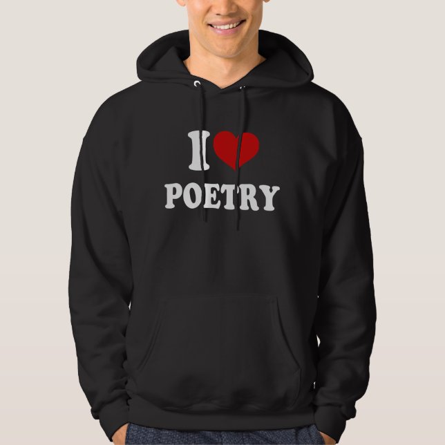 Veste À Capuche J'aime la poésie (Devant)