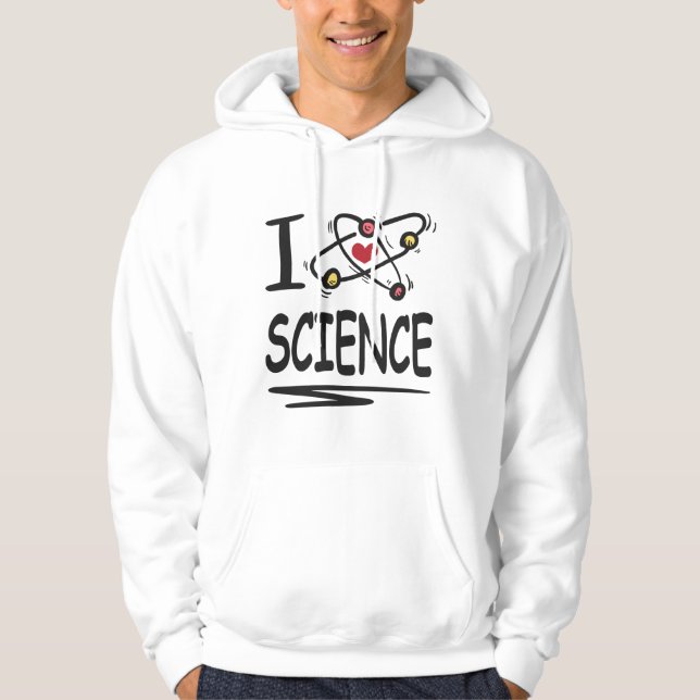 Veste À Capuche J'aime la science (Devant)