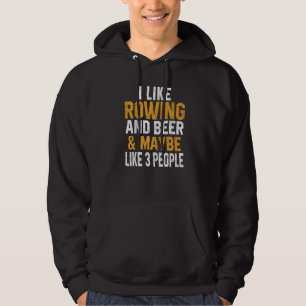Veste À Capuche J'Aime L'Aviron Et La Bière Entraîneur Équipe Barr