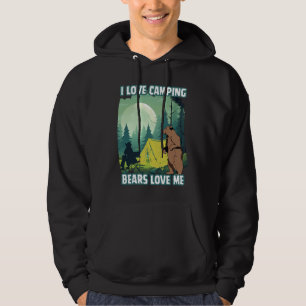 Veste À Capuche J'aime le camping, les ours m'aiment. Citation d'o
