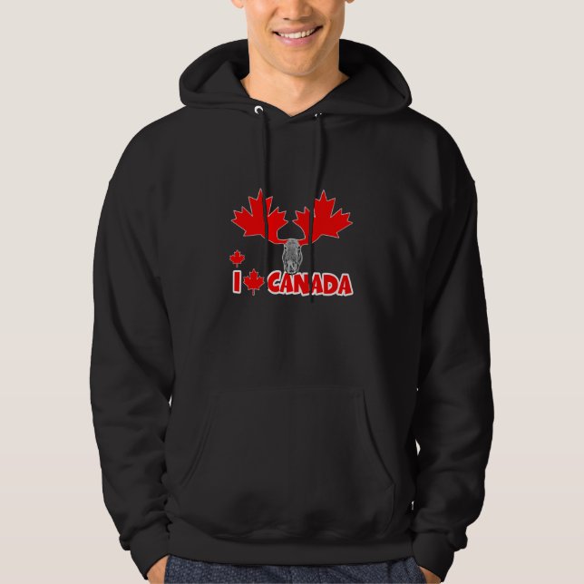 Veste À Capuche J'aime le Canada (Devant)