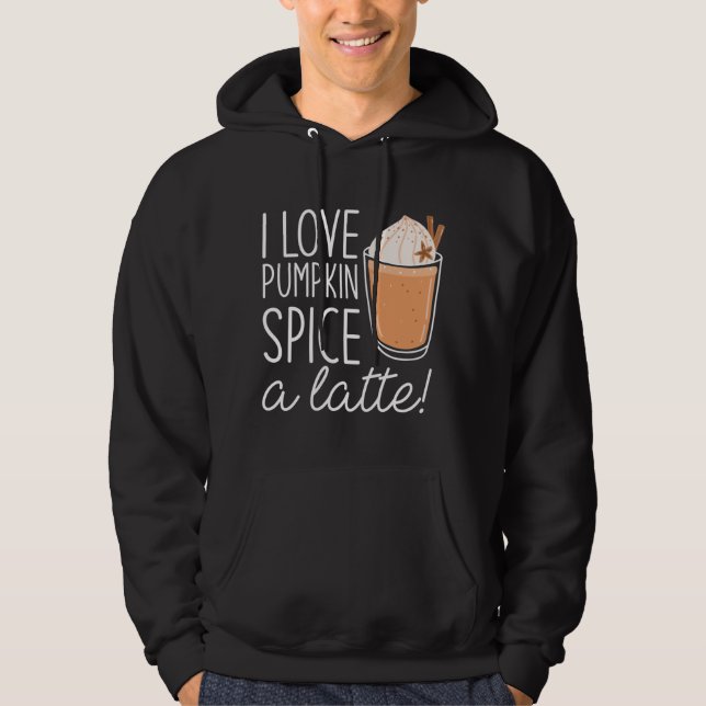 Veste À Capuche J'Aime Le Citrouille Épice Un Latte (Devant)
