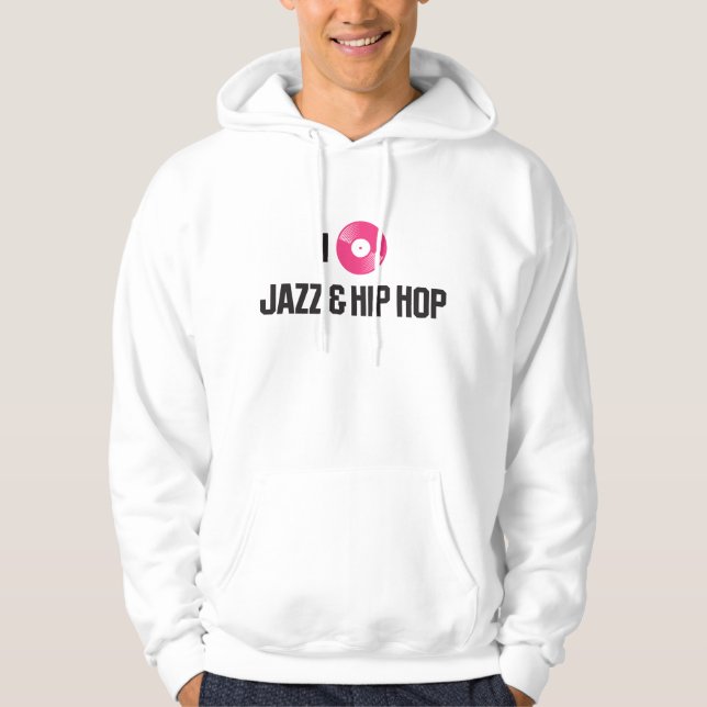 Veste À Capuche J'aime le jazz et le Hiphop (Devant)