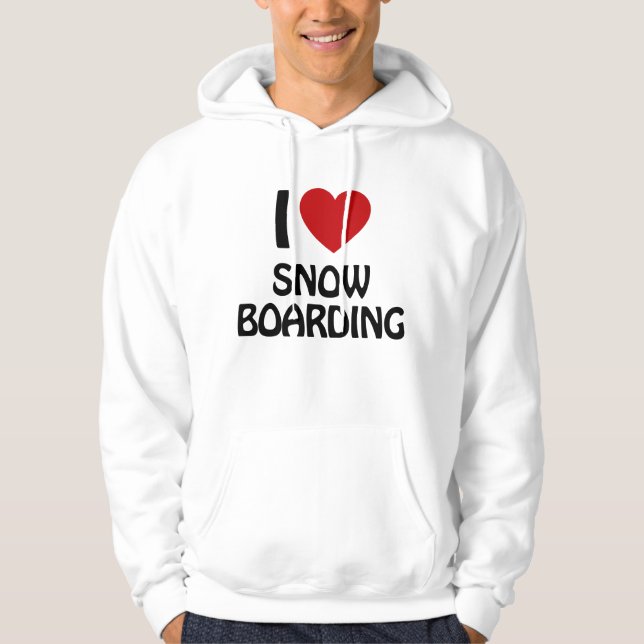 Veste À Capuche J'aime le snowboard (Devant)