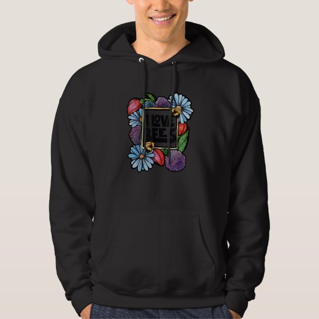 Veste À Capuche J'aime les abeilles (Devant)