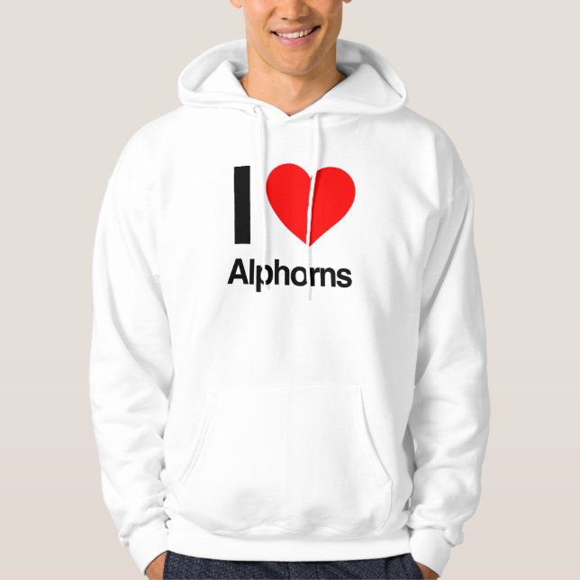 Veste À Capuche j'aime les alphorons (Devant)