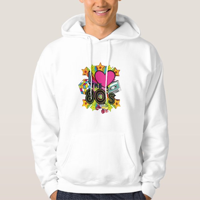Veste À Capuche j'aime les années 80 (Devant)